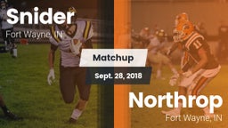 Matchup: Snider vs. Northrop  2018