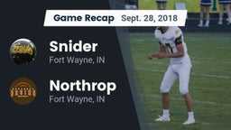 Recap: Snider  vs. Northrop  2018