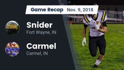 Recap: Snider  vs. Carmel  2018