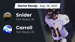 Recap: Snider  vs. Carroll  2020