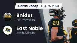 Recap: Snider  vs. East Noble  2023