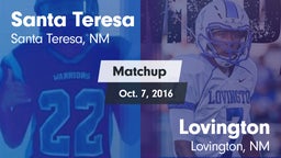 Matchup: Santa Teresa vs. Lovington  2016