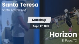 Matchup: Santa Teresa vs. Horizon  2019