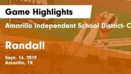 Amarillo Independent School District- Caprock  vs Randall  Game Highlights - Sept. 16, 2019