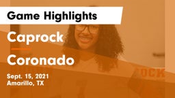 Caprock  vs Coronado  Game Highlights - Sept. 15, 2021