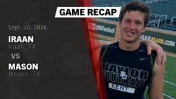 Recap: Iraan  vs. Mason  2016