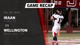 Recap: Iraan  vs. Wellington  2016