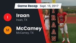 Recap: Iraan  vs. McCamey  2017