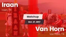 Matchup: Iraan vs. Van Horn  2017
