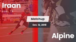 Matchup: Iraan vs. Alpine  2018