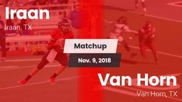 Matchup: Iraan vs. Van Horn  2018