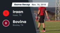Recap: Iraan  vs. Bovina  2018