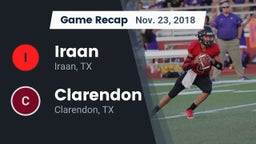 Recap: Iraan  vs. Clarendon  2018