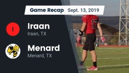 Recap: Iraan  vs. Menard  2019