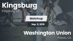 Matchup: Kingsburg vs. Washington Union  2016