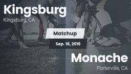 Matchup: Kingsburg vs. Monache  2016