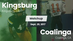 Matchup: Kingsburg vs. Coalinga  2017