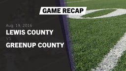 Recap: Lewis County  vs. Greenup County  2016