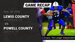 Recap: Lewis County  vs. Powell County  2016