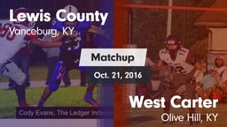 Matchup: Lewis County vs. West Carter  2016