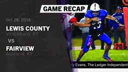 Recap: Lewis County  vs. Fairview  2016