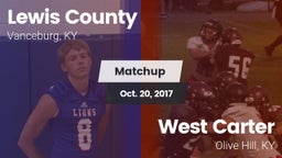 Matchup: Lewis County vs. West Carter  2017