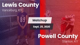 Matchup: Lewis County vs. Powell County  2020