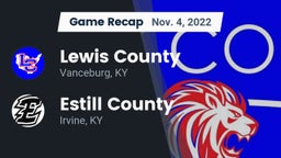 Recap: Lewis County  vs. Estill County  2022