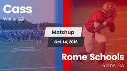 Matchup: Cass vs. Rome  Schools 2016