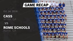 Recap: Cass  vs. Rome  Schools 2016