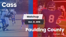Matchup: Cass vs. Paulding County  2016