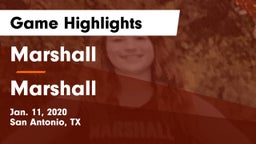 Marshall  vs Marshall  Game Highlights - Jan. 11, 2020
