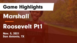 Marshall  vs Roosevelt Pt1 Game Highlights - Nov. 5, 2021