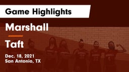 Marshall  vs Taft  Game Highlights - Dec. 18, 2021