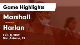 Marshall  vs Harlan  Game Highlights - Feb. 8, 2022