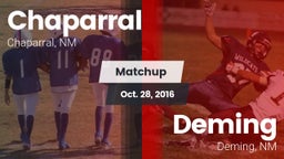 Matchup: Chaparral vs. Deming  2016