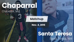 Matchup: Chaparral vs. Santa Teresa  2016