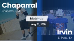 Matchup: Chaparral vs. Irvin  2018
