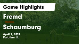 Fremd  vs Schaumburg  Game Highlights - April 9, 2024