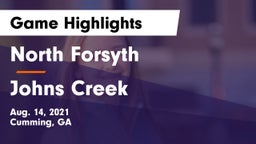 North Forsyth  vs Johns Creek  Game Highlights - Aug. 14, 2021