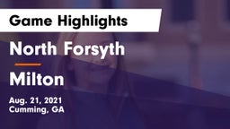 North Forsyth  vs Milton  Game Highlights - Aug. 21, 2021