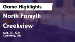 North Forsyth  vs Creekview Game Highlights - Aug. 26, 2021