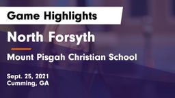 North Forsyth  vs Mount Pisgah Christian School Game Highlights - Sept. 25, 2021