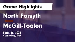 North Forsyth  vs McGill-Toolen  Game Highlights - Sept. 26, 2021