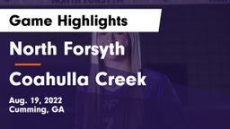 North Forsyth  vs Coahulla Creek  Game Highlights - Aug. 19, 2022