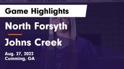 North Forsyth  vs Johns Creek  Game Highlights - Aug. 27, 2022