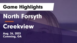 North Forsyth  vs Creekview  Game Highlights - Aug. 26, 2023