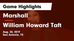 Marshall  vs William Howard Taft  Game Highlights - Aug. 30, 2019