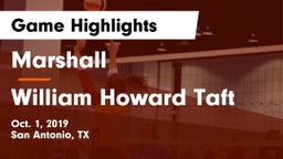 Marshall  vs William Howard Taft  Game Highlights - Oct. 1, 2019