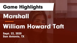 Marshall  vs William Howard Taft  Game Highlights - Sept. 22, 2020